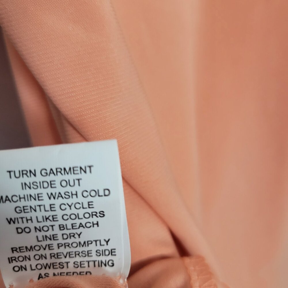 Notations Blouse NEW Peach XL NWT Dressy Feminine Workwear Pleat Metal clip BOHO - Picture 9 of 11